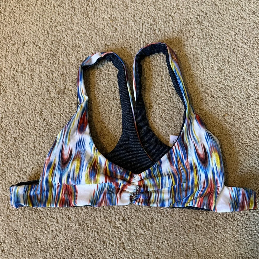 NWOT L*Space Plumagio new wave bikini top